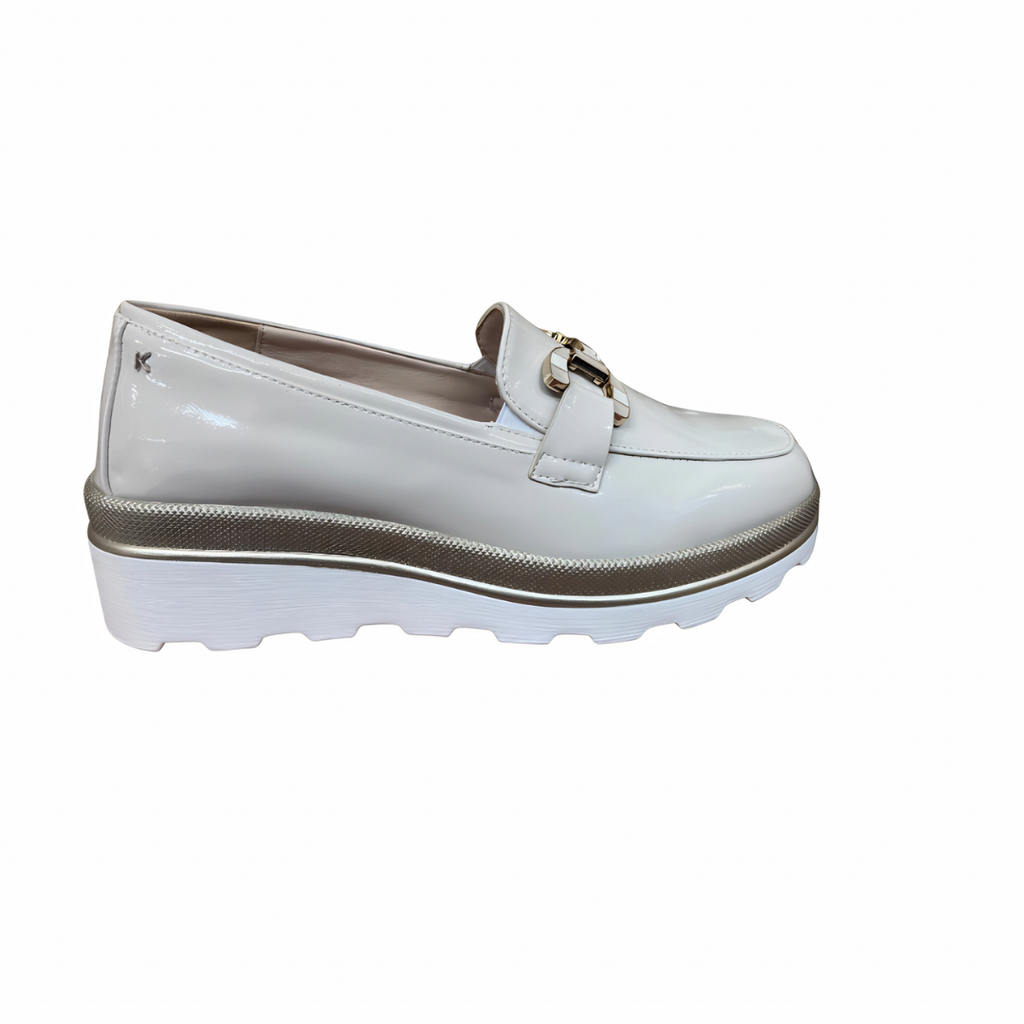 Kate Appleby Bladon Almond Patent Wedge Loafers