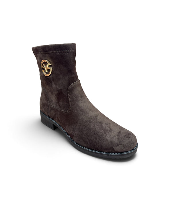 Patrizio Como Salce Chocolate Suede Ankle Boots