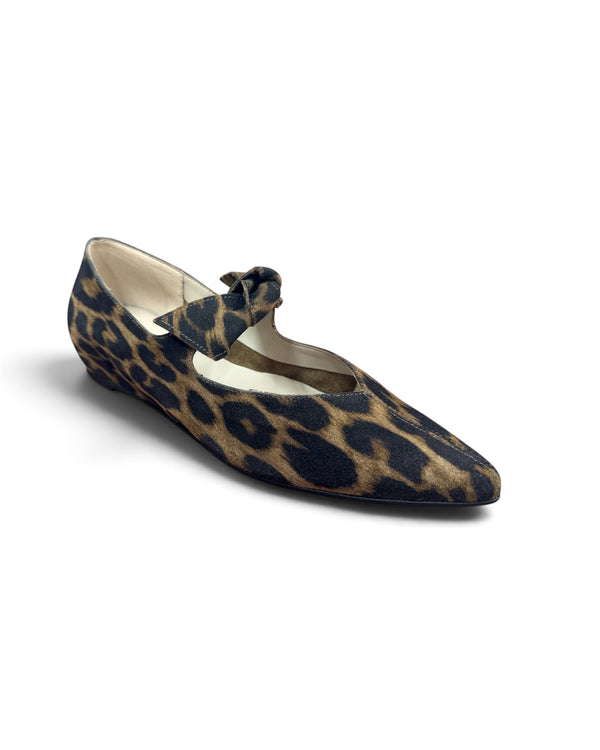 Wonders A-3840 Animal Pointed Low Wedge Shoe