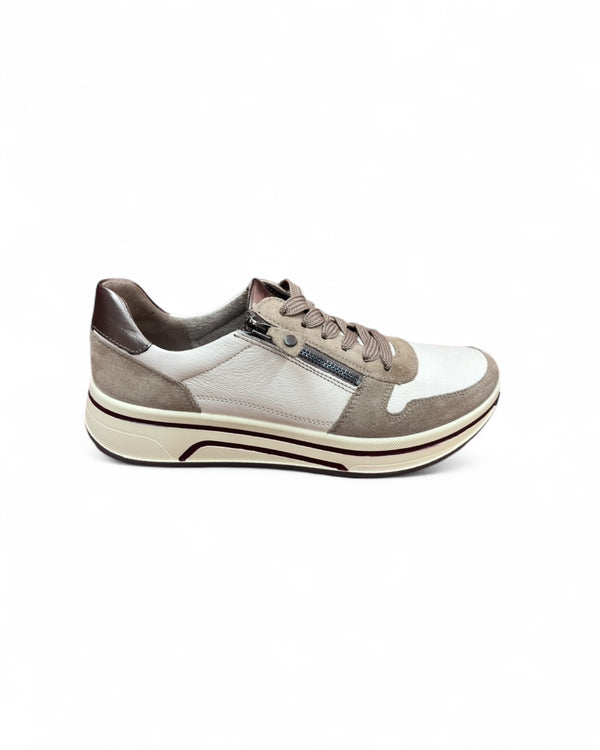 Ara Sapporo Cashmere Cream Leather Trainers