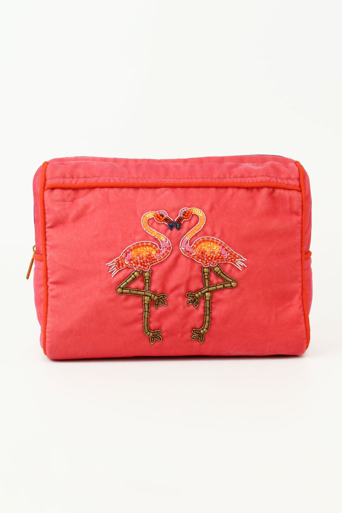 Pink Flamingo Makeup Bag