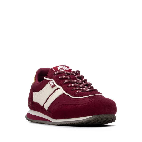 XTI 146118 Burgundy, Cream & Mustard Trainers