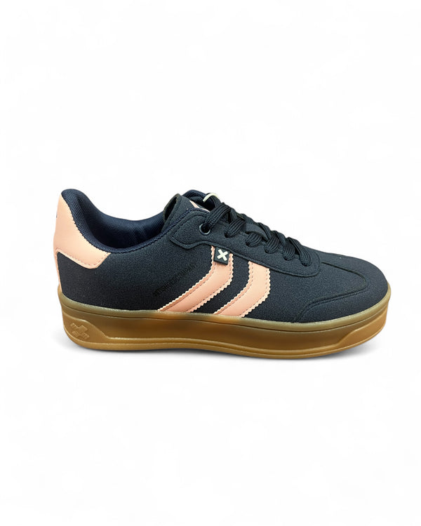 XTI Navy Platform Gum Sole Trainers