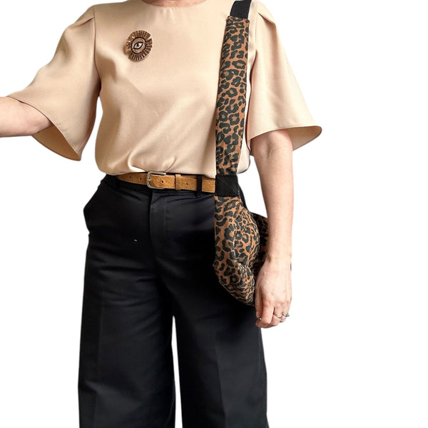 Brixton Small Leopard Print Slingbag