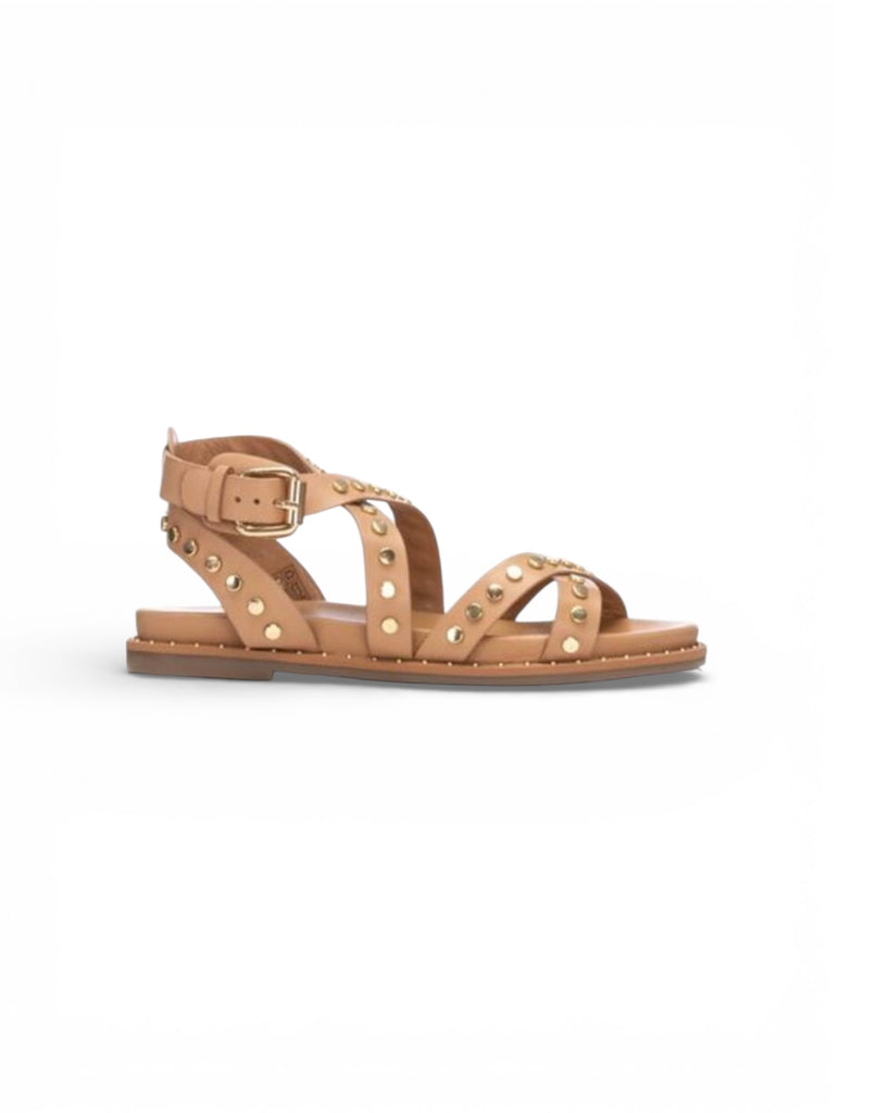 Carmela Beige CrissCross Sandals 162393