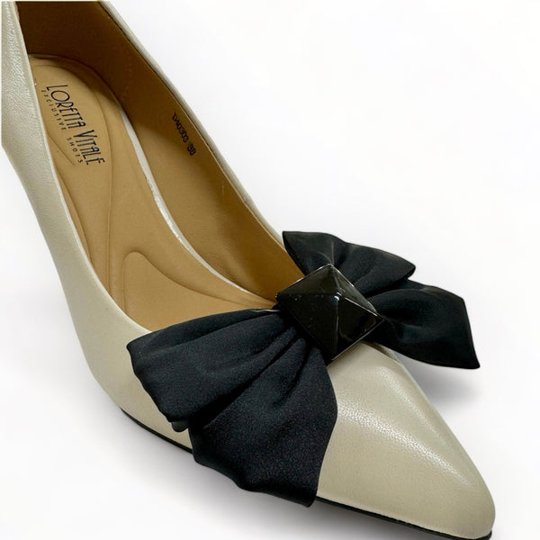 Nude & Black Bow Loretta Vitale Shoes