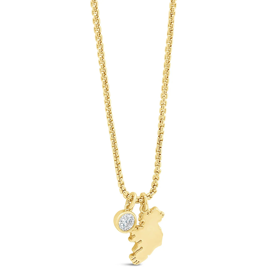Séala Gold Ireland & Crystal Stone Pendant Necklace