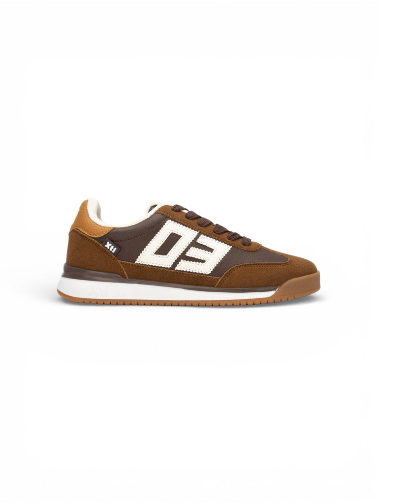 XTI Camel & Brown Gum Sole Trainers 145018