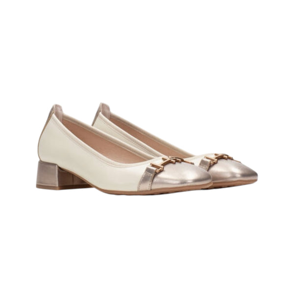 Hispanitas HV254078 Oporto Taupe & Champagne Ballerina Pumps