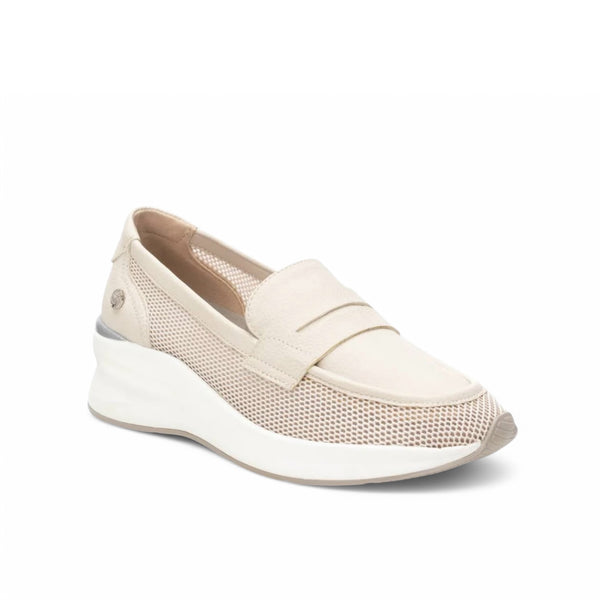 XTI Nude Mesh Moccasin Shoes