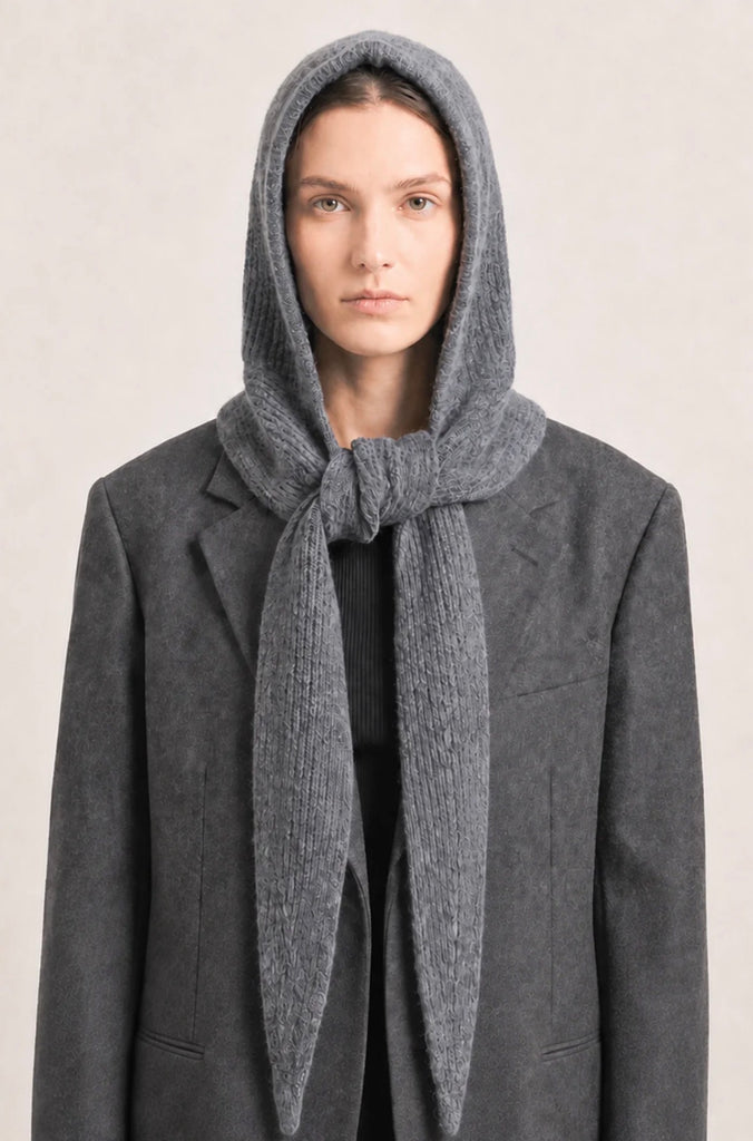 Dark Grey Hooded Scarf