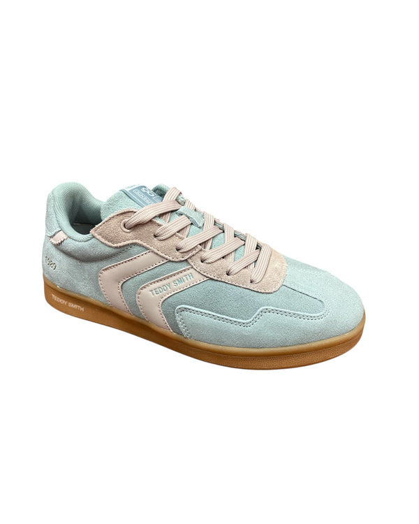 Teddy Smith Blue Suede Gum Sole Trainers 120519