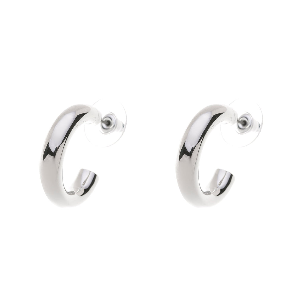 Silver Huggie Hoop Sensitive Ear Earrings