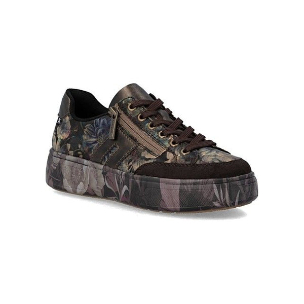 Rieker M7711-26 Brown Floral Trainers