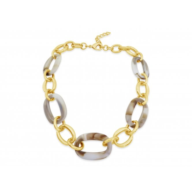 Gold & Marble Chunky Chain Necklace