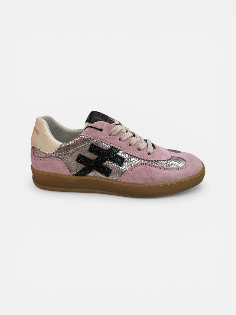 Another Trend Multi Rose Leather Gum Sole Trainers