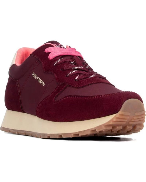 Teddy Smith 121141 Burgundy & Pink Trainers