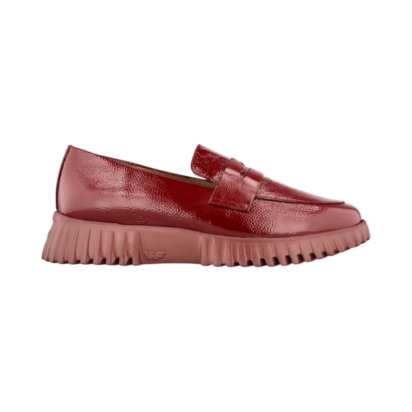 Wonders A-4402 Burgundy Patent Slip-On Loafers