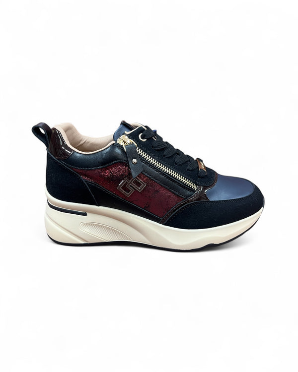 Tommy Bowe Ubisi Stealth Navy Wedge Trainers