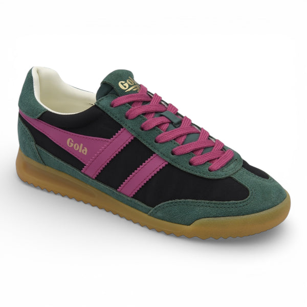 Gola Classics Women's Firefly Black, Pine & Fuchsia Trainers