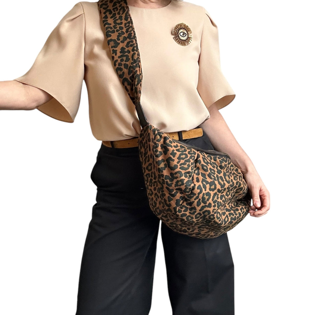 Brixton Large Leopard Print Slingbag