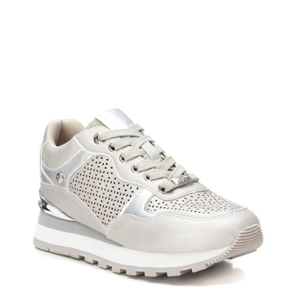 Silver Laser Cut XTI Trainers