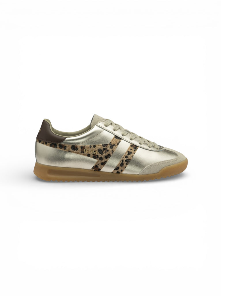 Gola Classics Women's Torpedo Glimmer Gold & Leopard Safari Trainers