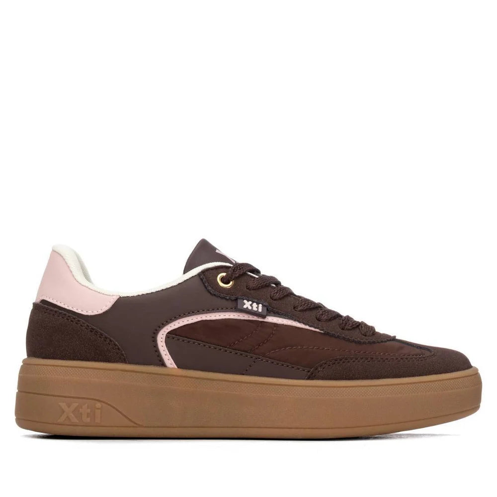 XTI 146278 Brown Chunky Gum Sole Trainers