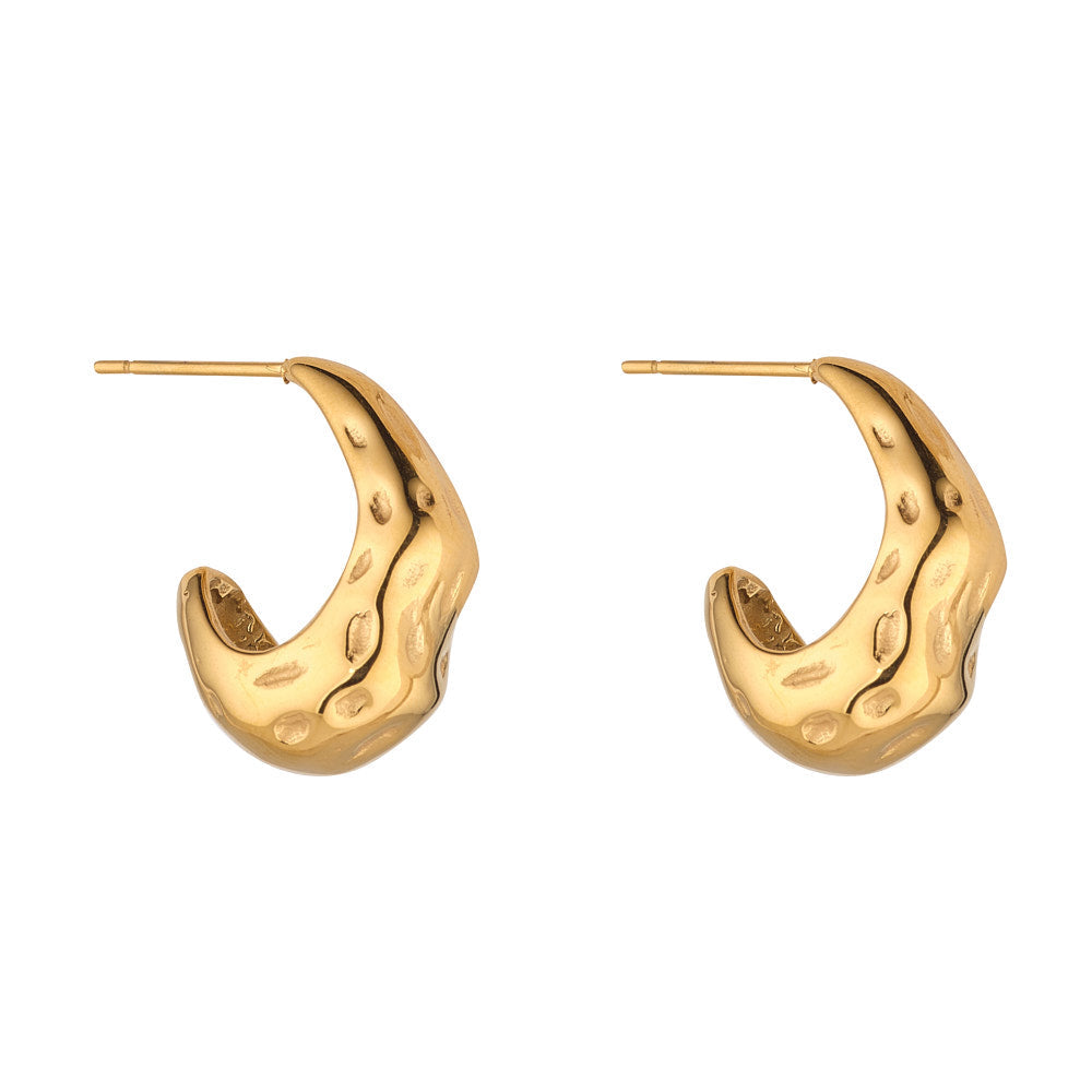 Adalee Chunky Gold Hoop Earrings
