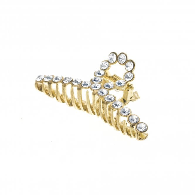 Small Gold & Crystal Hair Clip