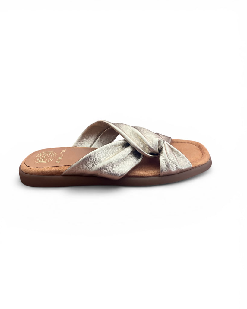 Unisa Camby Gold Leather Sandal