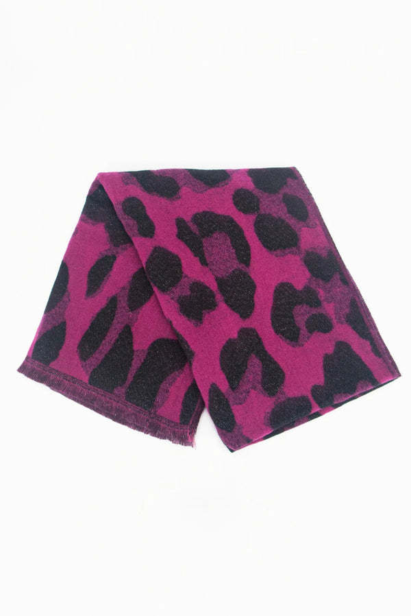 Bowie Pink & Orange Zig Zag Print Heavyweight Scarf