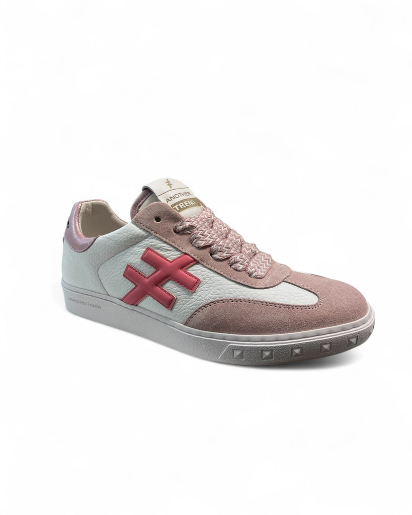 Another Trend Rose Pink & White Gum Sole Trainers