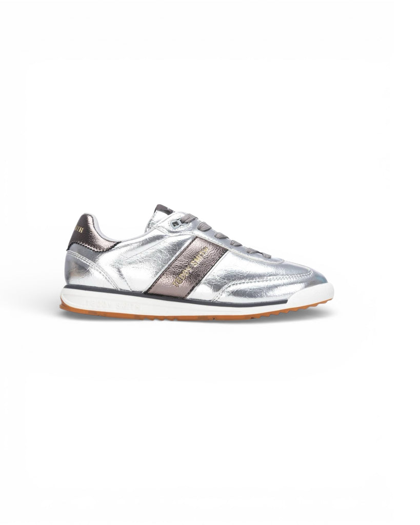 Teddy Smith Silver & Pewter Gum Sole Trainers 120653