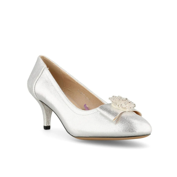 Sorento La Mesita Silver Shimmer Pointed Shoe