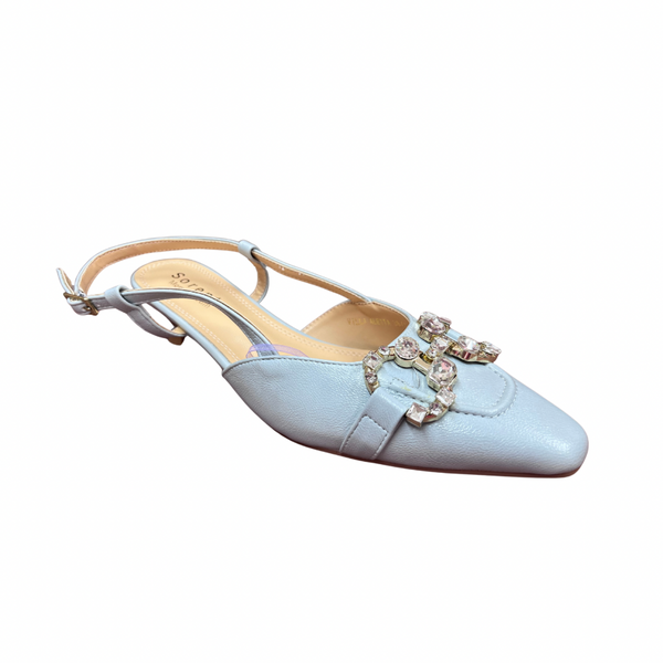 Sorento Villa Aletta Sky Diamond Slingback Shoes