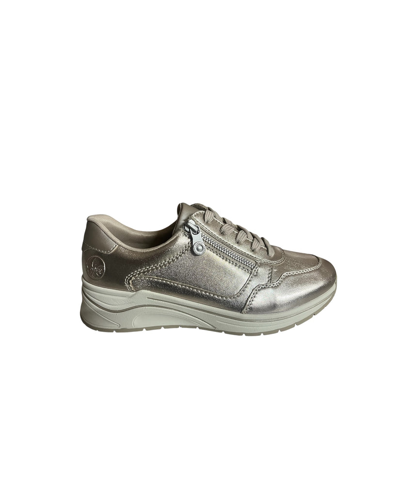 Rieker Metallic Gold Trainers N9501-90