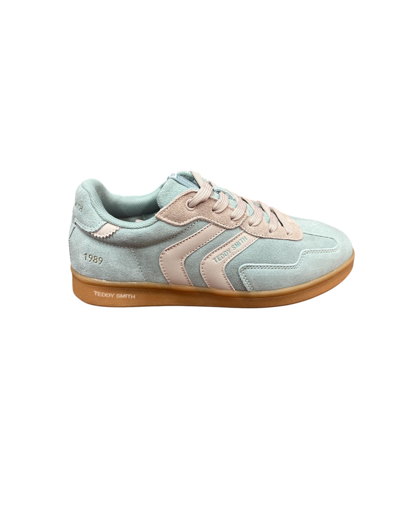 Teddy Smith Blue Suede Gum Sole Trainers 120519