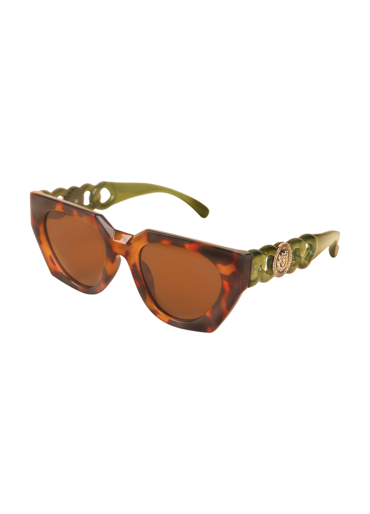Powder Zelia Tortoiseshell & Olive Sunglasses