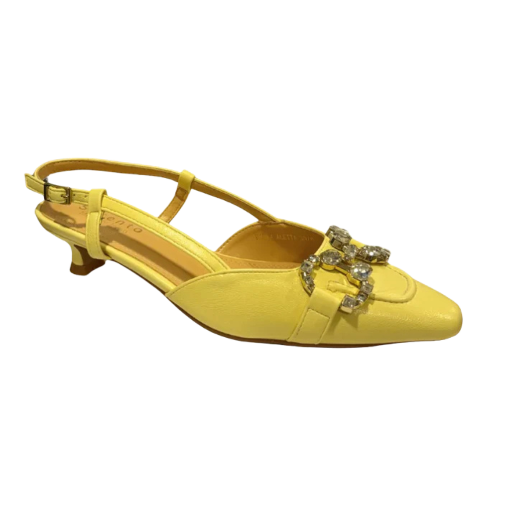 Sorento Villa Aletta Lemon Diamond Slingback Shoes