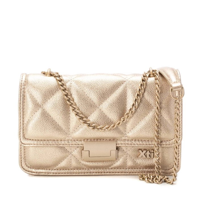 Gold Quilted Chain Handle XTI Handbag