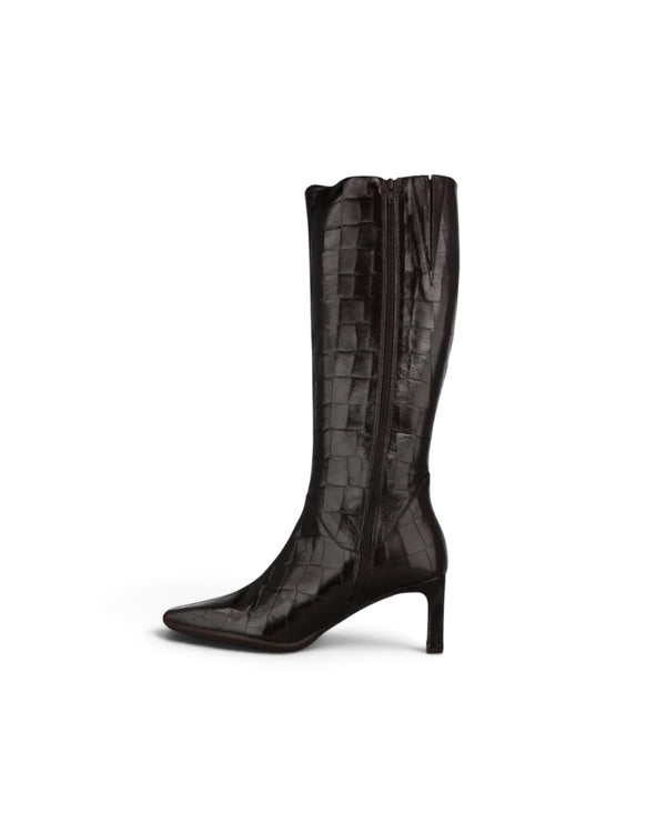 Wonders M-6305 Chocolate Leather Knee High Heeled Boots