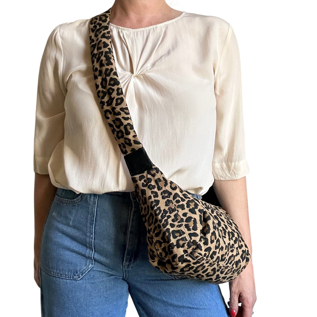 Brixton Small Sand Leopard Print Slingbag