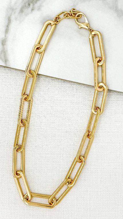 Gold Large Link Necklace