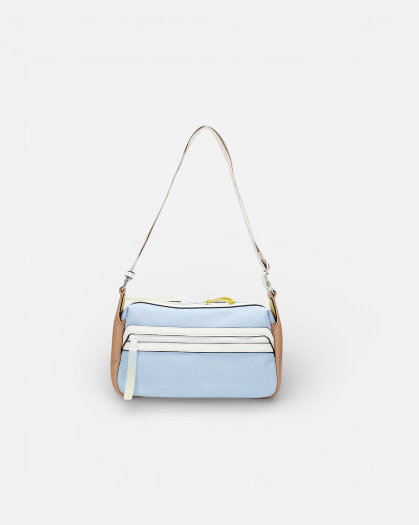 Hispanitas Blue, Cream & Tan Crossbody Bag BV264725