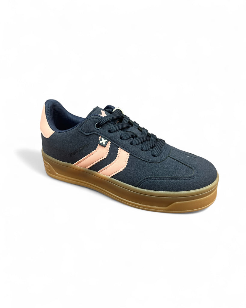 XTI Navy Platform Gum Sole Trainers