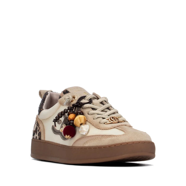 Carmela 164152 Beige & Leopard Leather Trainers
