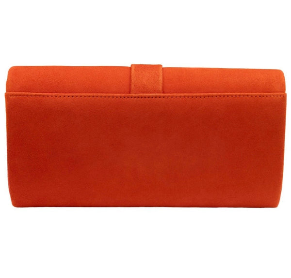 Lotus Orange Suede Aletta Bag