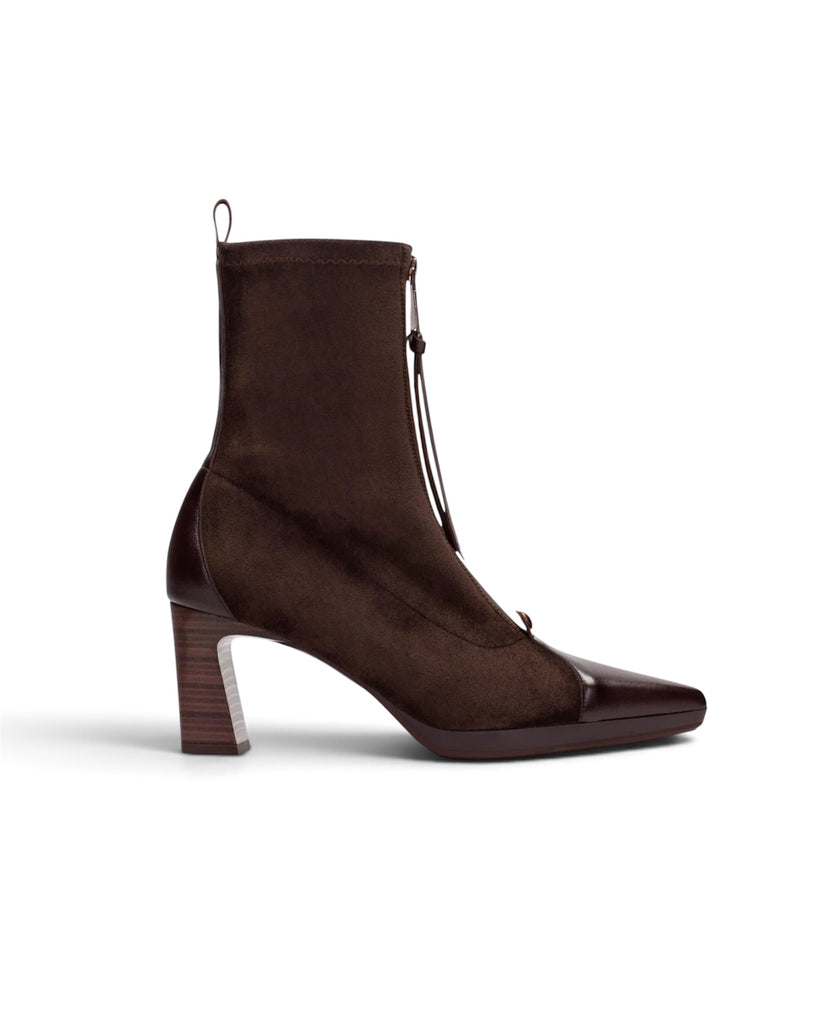 Hispanitas HI264955 Bangkok Chocolate Suede & Leather Front Zip Boots