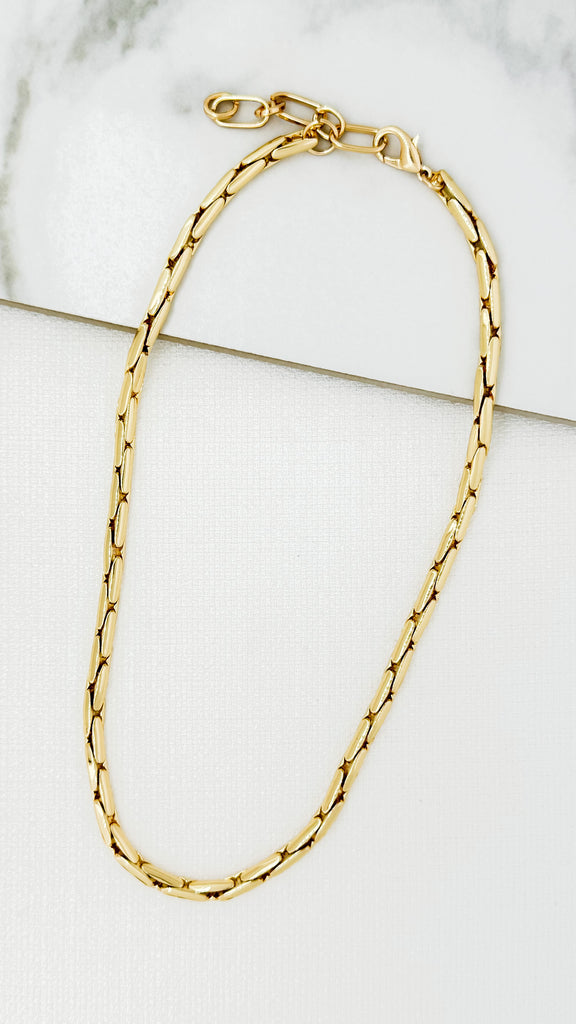 Gold Snake Link Chain Necklace